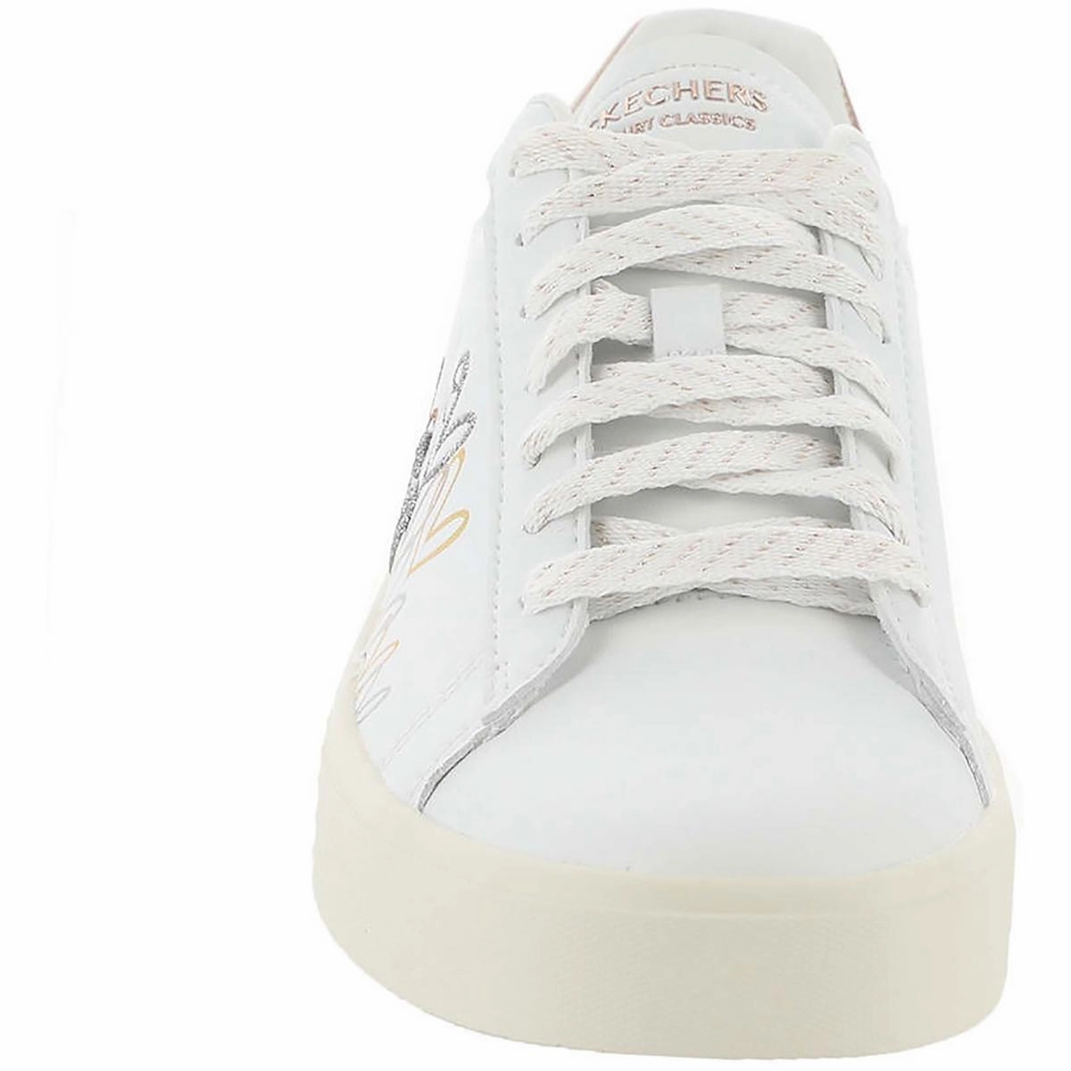 Eden LX-Gleaming Hearts Womens Padded Insole Faux Leather Casual And Fashion Sneakers