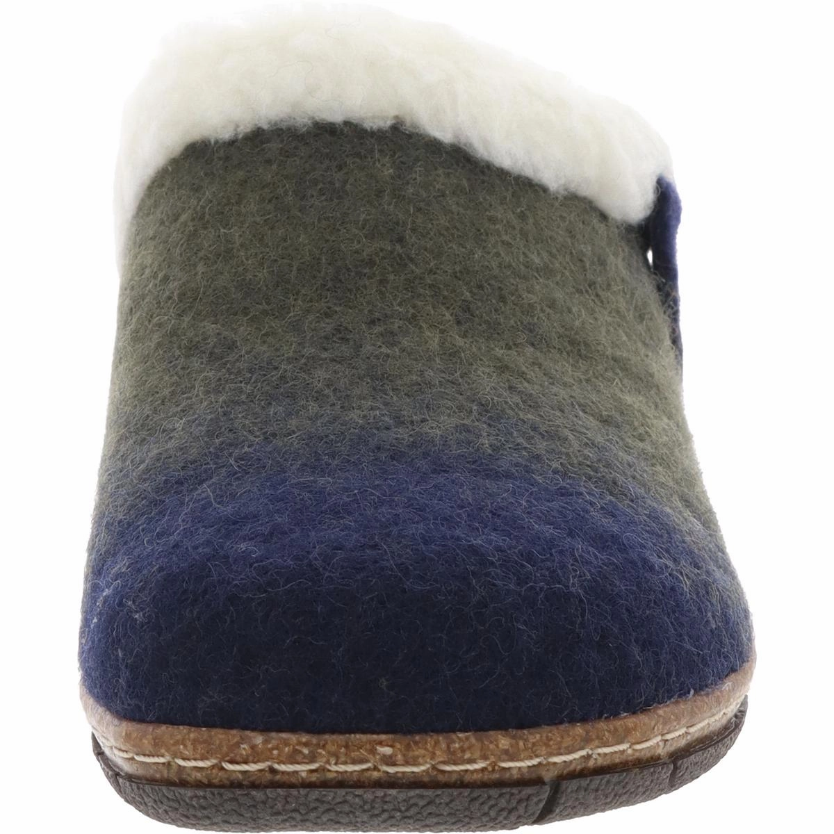 Elena Womens Solid Faux Fur Slide Slippers