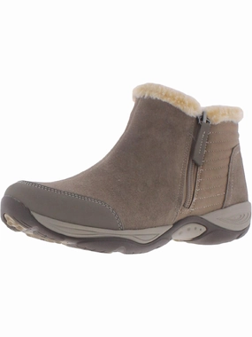 Elinot Womens Suede Slip On Ankle Boots Hot sale Womens Boots