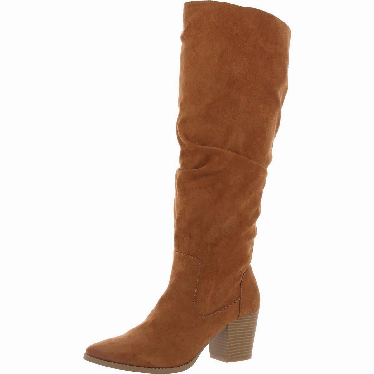 Elviss Womens Zipper Faux Suede Knee-High Boots Womens Boots clearance deals