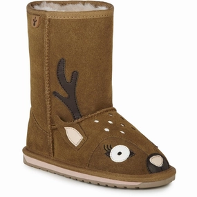 EMU Australia Deer Boots Chestnut Teddy Boots for Kids online deal