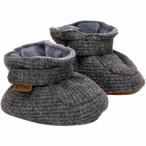 En Fant Baby Slippers Dark Grey Melange House Slippers for Kids on sale