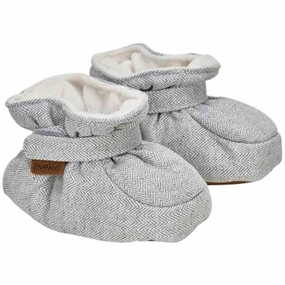En Fant Baby Slippers Grey Melange House Slippers for Kids on sale