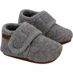 En Fant Baby Wool Slippers Grey Melange Wool Slippers Kids clearance