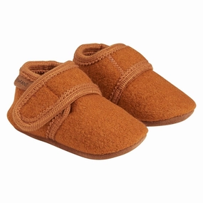 En Fant Baby Wool Slippers Leather Brown Wool Slippers Kids clearance