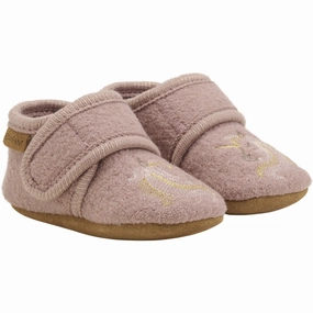En Fant Bark Wool Slippers With Embroidery Wool Slippers Kids clearance