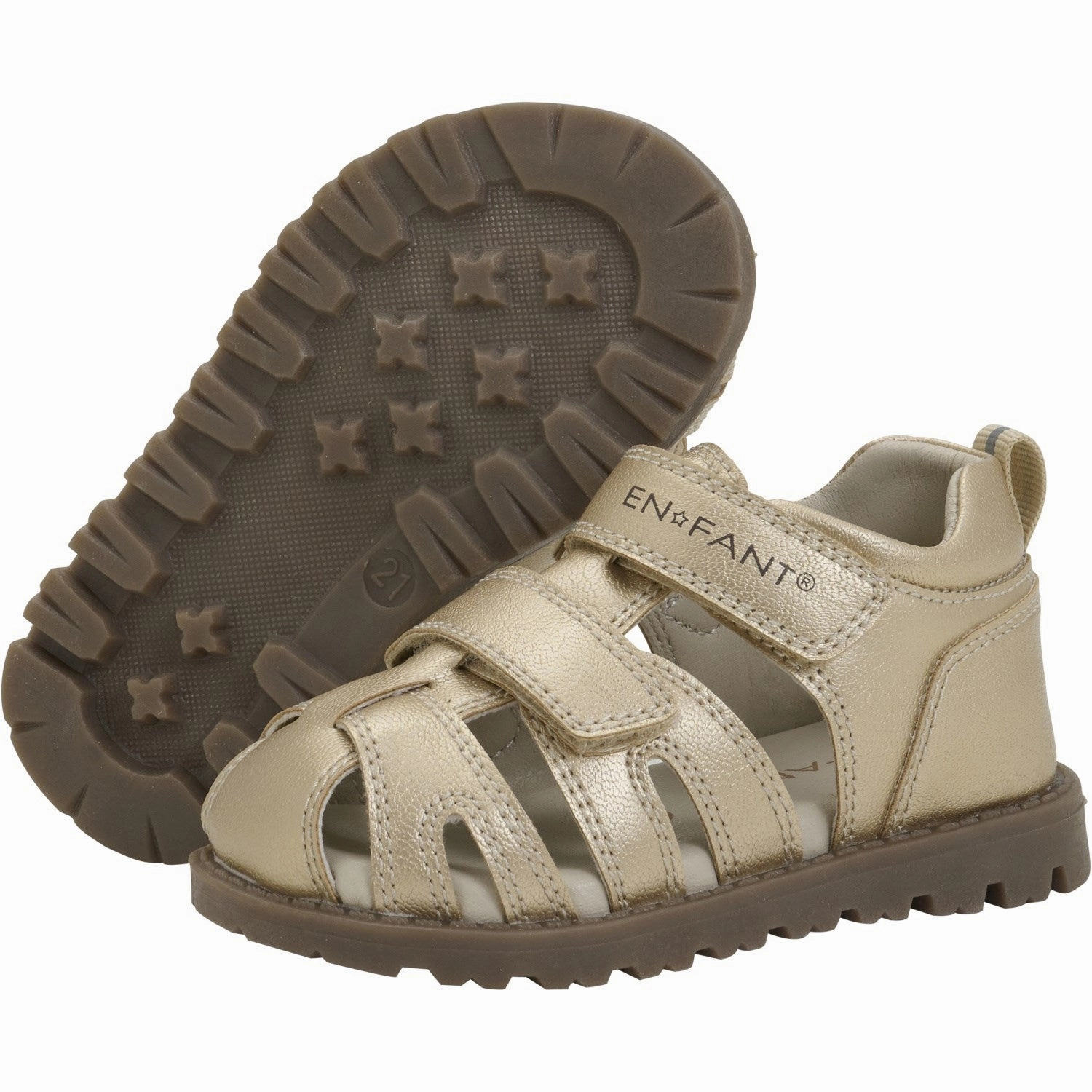 En Fant Champagne Beige Sandal Velcro