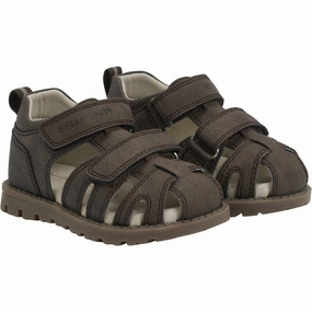 En Fant Chocolate Brown Sandal Velcro Kids Closed Toe Sandals promo