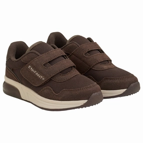 En Fant Chocolate Brown Sneakers Velcro w. Light Kids Velcro Sneakers discount