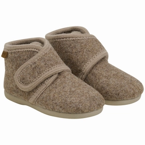 En Fant Walnut Melange wool booties Velcro Wool Slippers Kids clearance