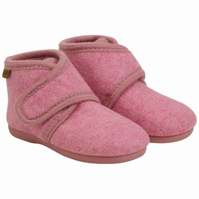 En Fant Wild Rose Wool Booties Velcro House Slippers for Kids on sale