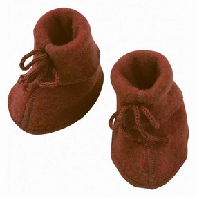Engel Baby Booties w. Ribbon Cinnamon Melange Wool Slippers Kids clearance
