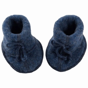 Engel Baby Booties w. Ribbon Grey Melange Wool Slippers Kids clearance