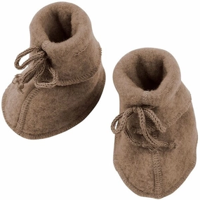 Engel Baby Booties w. Ribbon Walnuss Melange Wool Slippers Kids clearance