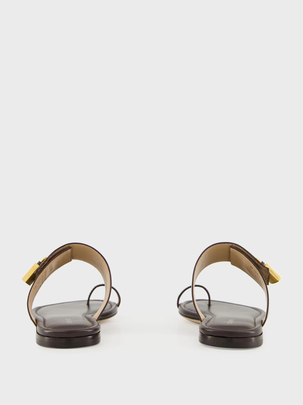 Espresso Flat Leather Sandals