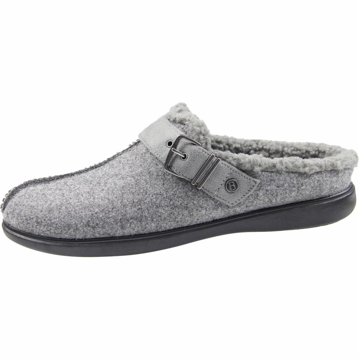 Eternity Womens Buckle Faux Fur Slide Slippers