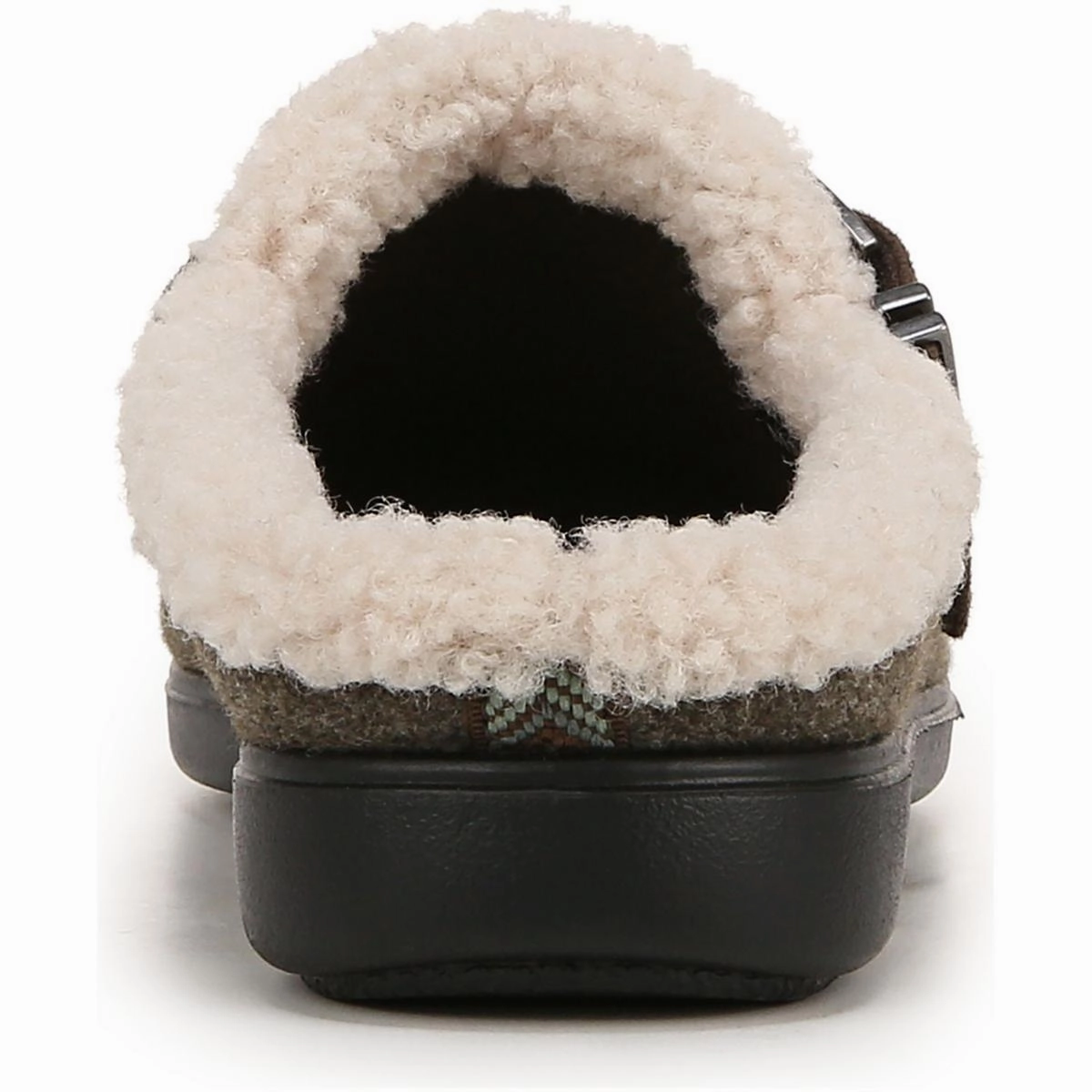 Eternity Womens Buckle Faux Fur Slide Slippers
