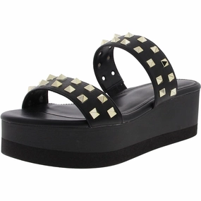 Everett Womens Studded Faux Leather Platform Sandals Womens Casual Sandals deals