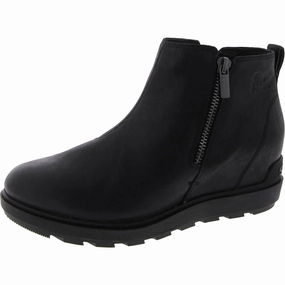 Evie ll Zip Womens Leather Ankle Wedge Boots Womens Fashion Boots outlet store