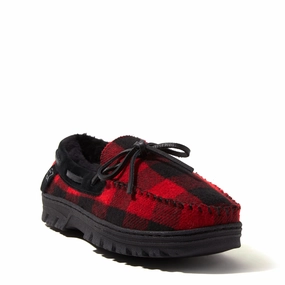 EZ Feet Men's Genuine Suede and Shearling Wool Moccasin Mens Slippers clearance sale