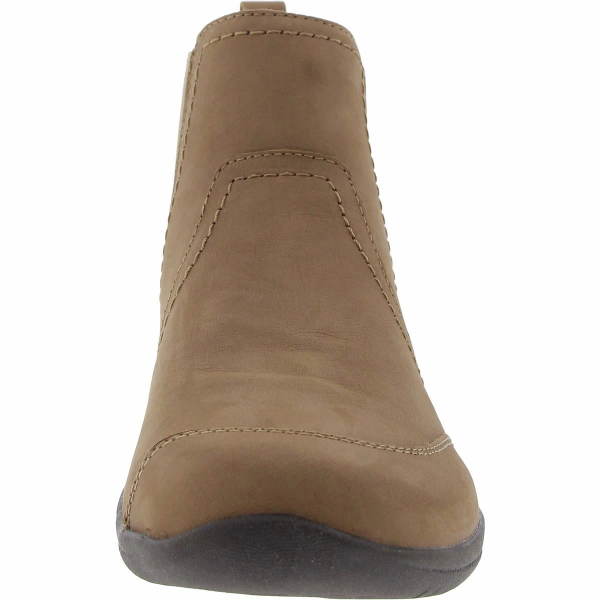 Faine Womens Faux Leather Pull On Booties
