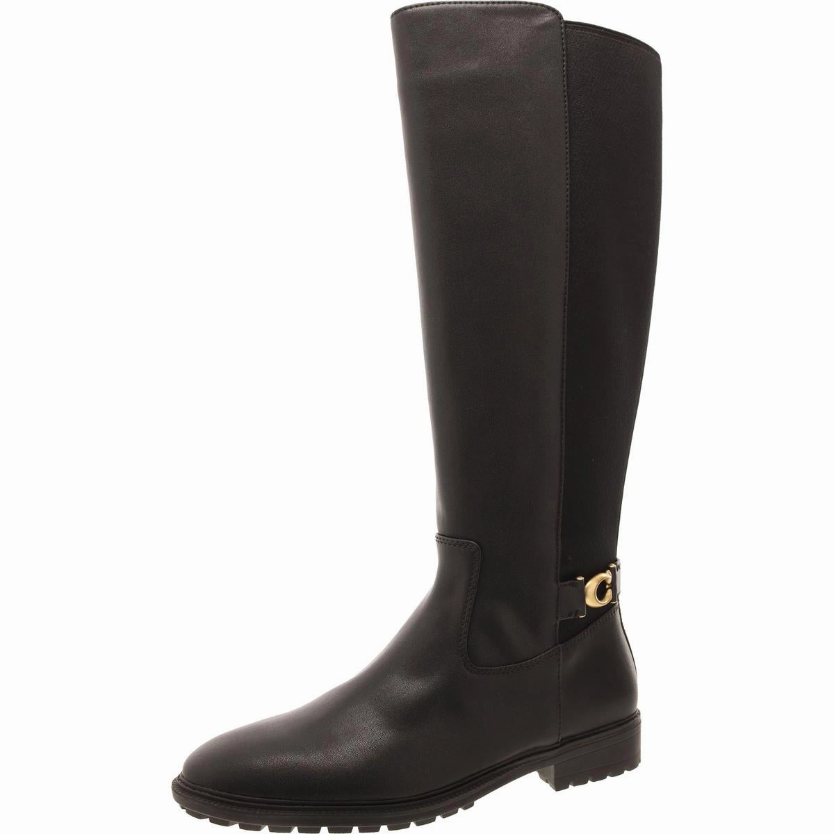 Faith Womens Faux Leather Tall Knee-High Boots