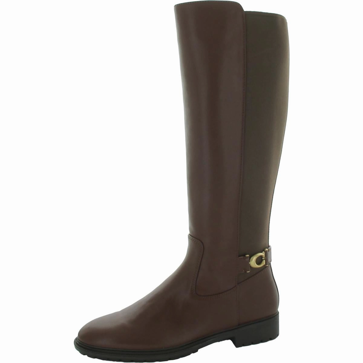 Faith Womens Faux Leather Tall Knee-High Boots Womens Casual Boots clearance