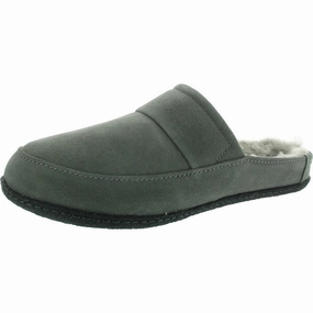 Falcon Ridge II Scuff Mens Faux Fur Lined Suede Scuff Slippers Mens Slippers clearance sale