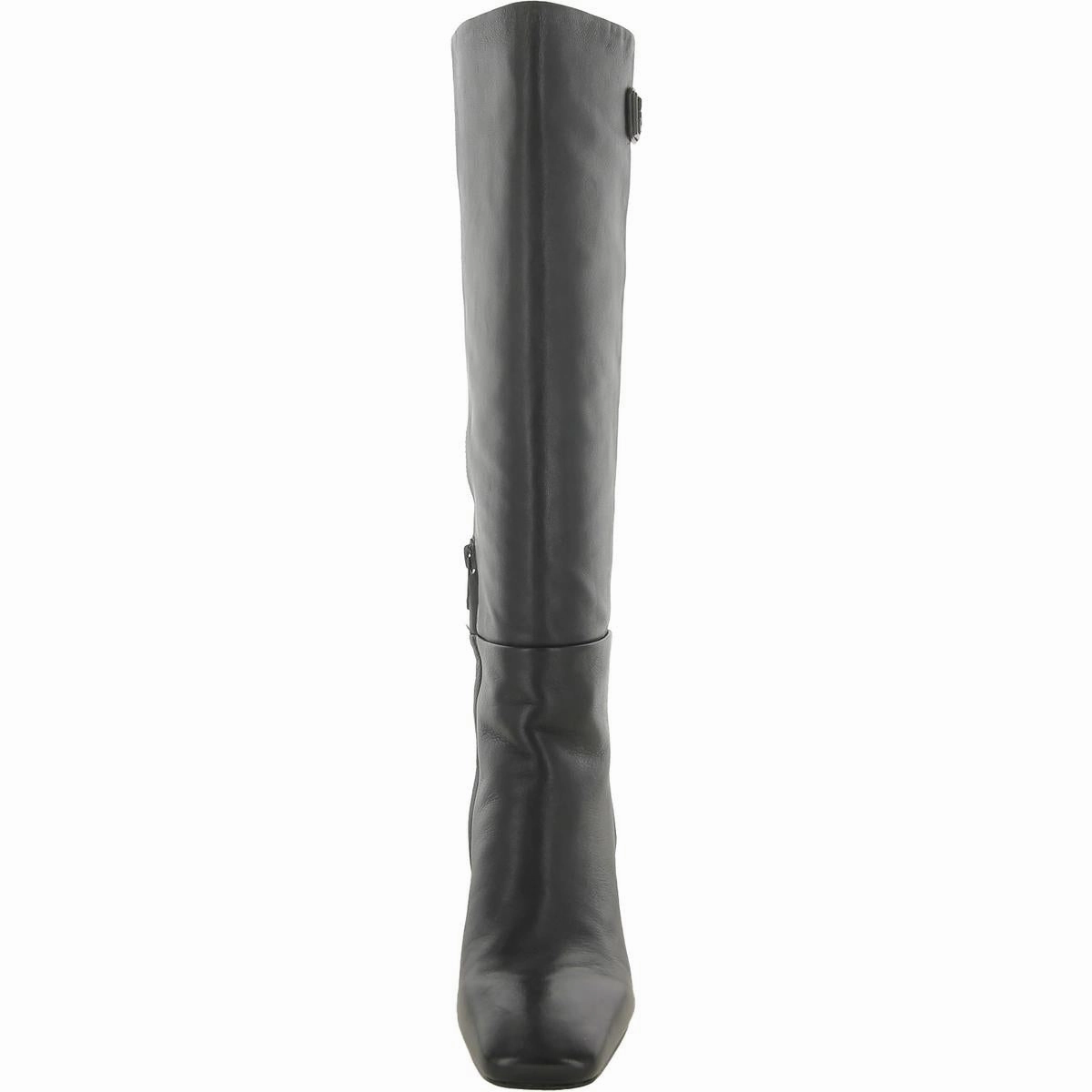 Faren Womens Leather Square Toe Knee-High Boots