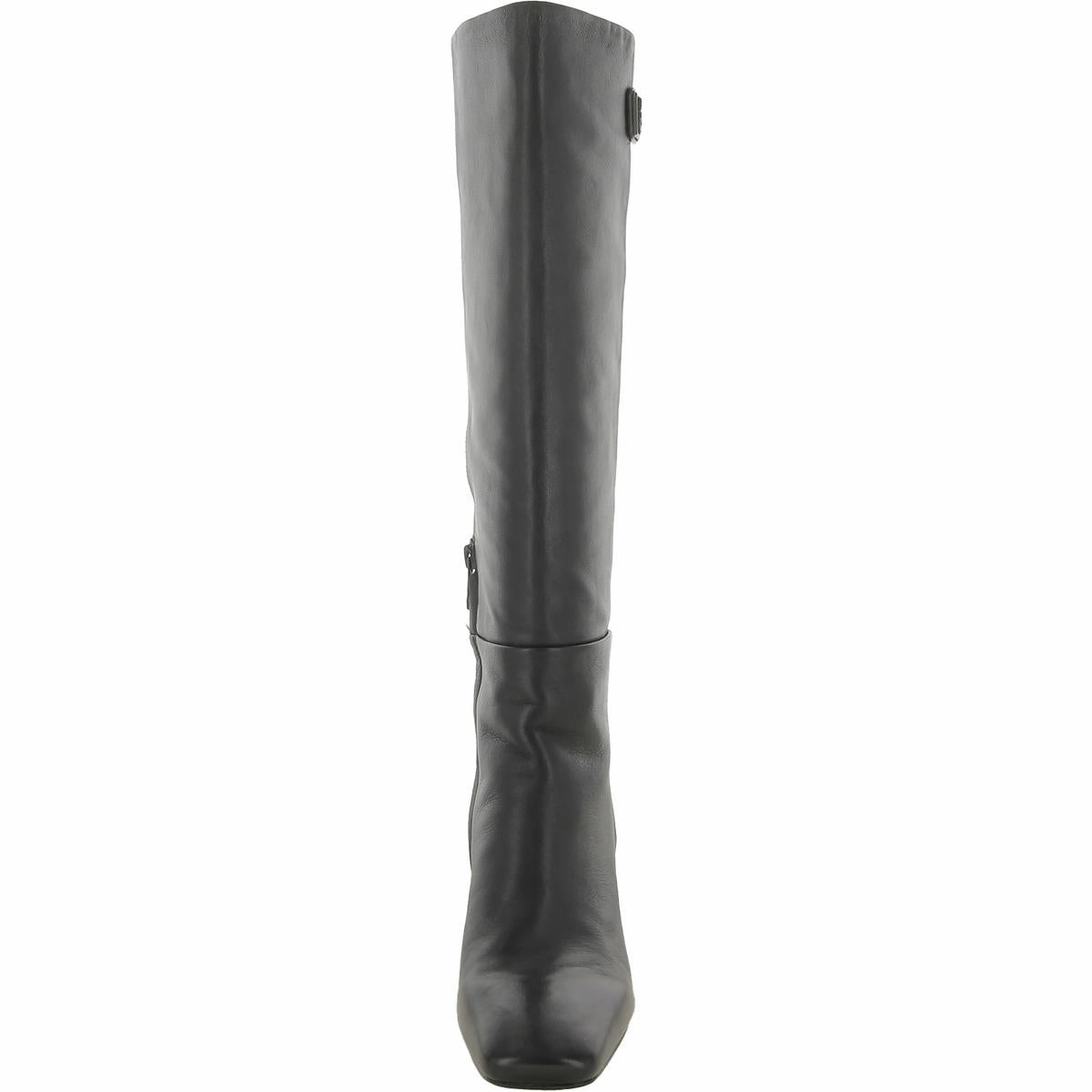 Faren Womens Leather Square Toe Knee-High Boots