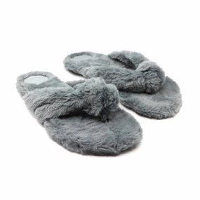 Faux Fur Flip Flop In Mink Womens Slippers at low price