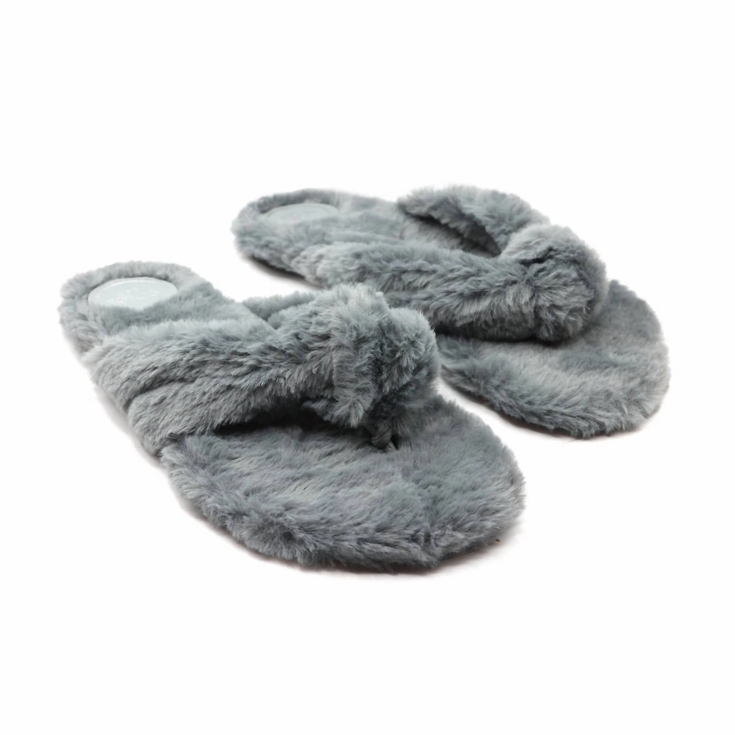 Faux Fur Flip Flop In Mink Womens Slippers at low price