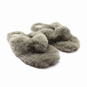 Faux Fur Flip Flop In Sable (Izzie) Womens Slippers at low price
