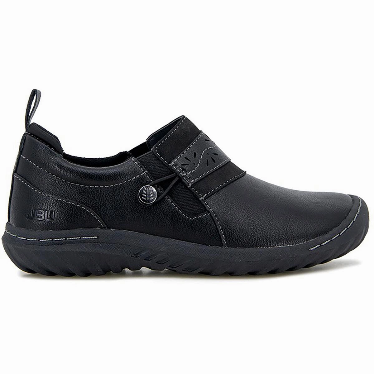 Fern Womens Faux Leather Memory Foam Slip-On Sneakers