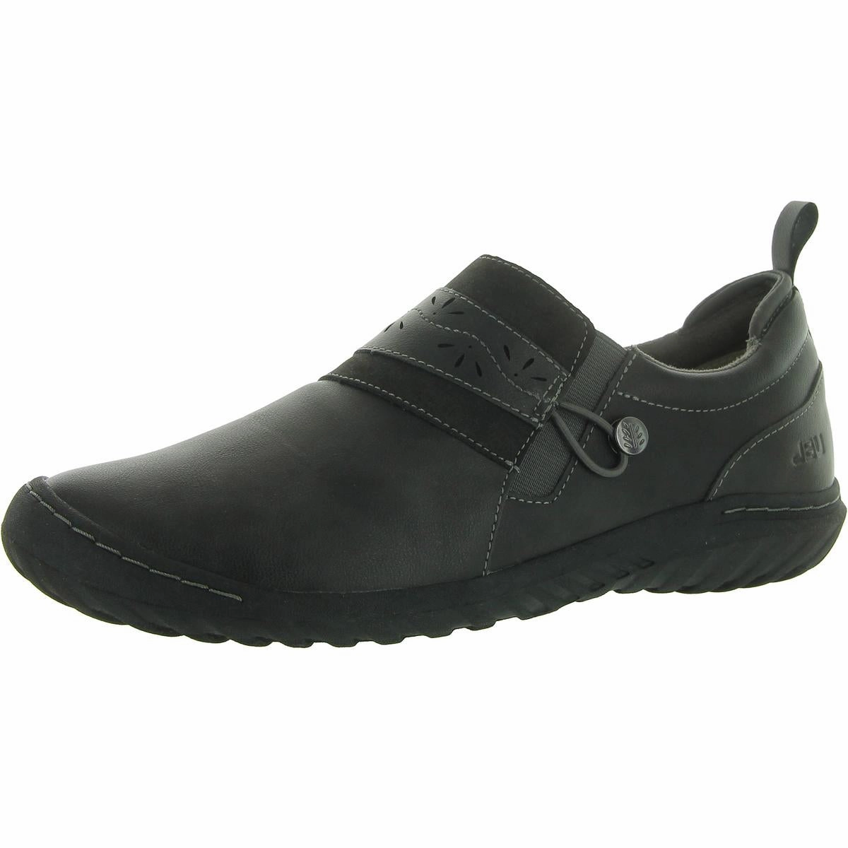 Fern Womens Faux Leather Memory Foam Slip-On Sneakers