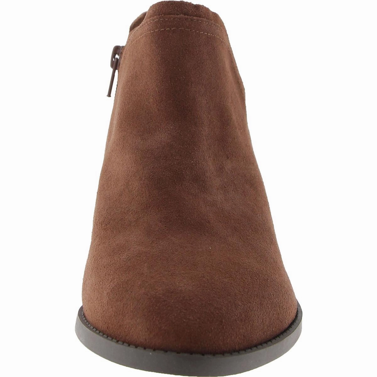 Ferolia Womens Suede Almond Toe Ankle Boots