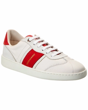 Ferragamo Achille Leather Sneaker Trendy Sneakers for Women