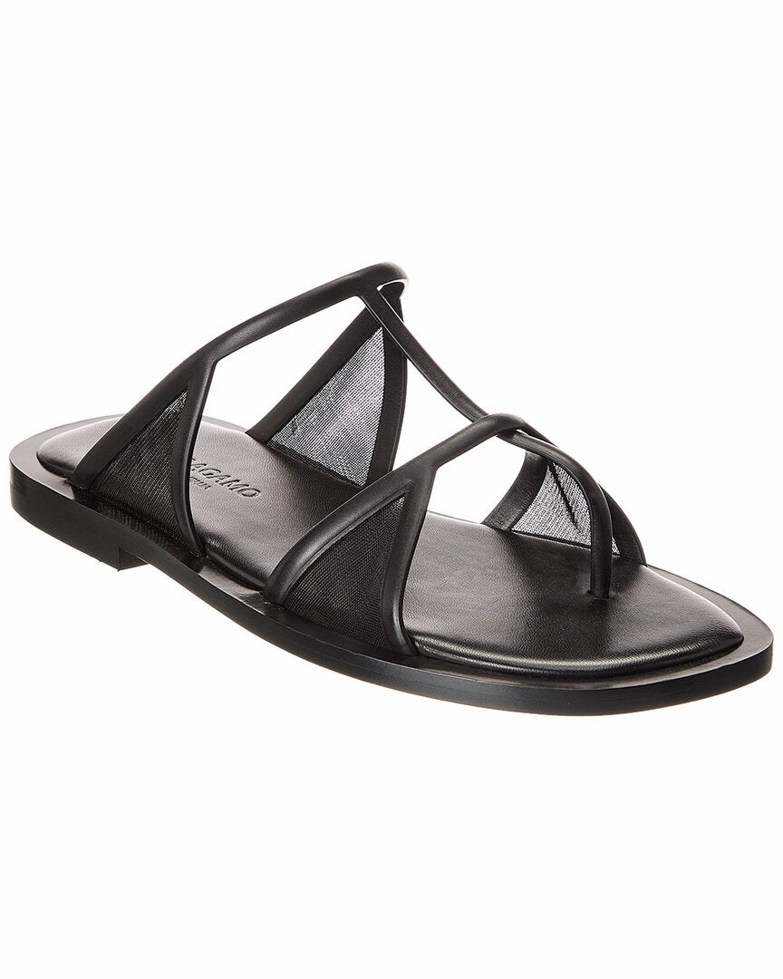 Ferragamo Gioventu Leather Sandal Mens Sandals outlet deals