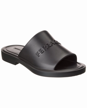 Ferragamo Giuneva Rubber Slide Discount Mens Beach Sandals