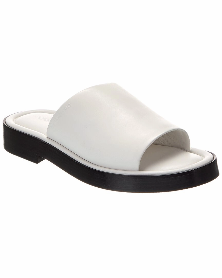Ferragamo Giunone Leather Sandal Discount Mens Beach Sandals