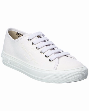 Ferragamo Mediterr Eco Canvas Sneaker Trendy Womens Sneakers for sale