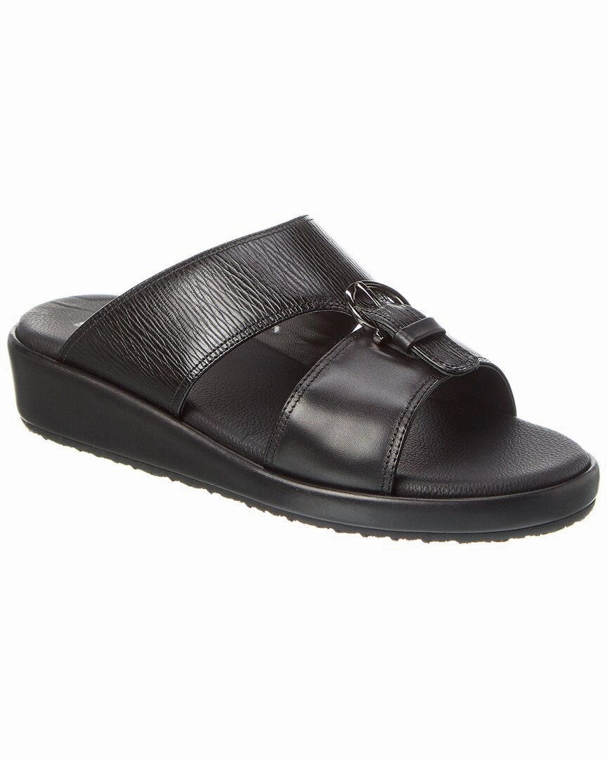 Ferragamo Murray Leather Sandal Mens Sandals outlet deals