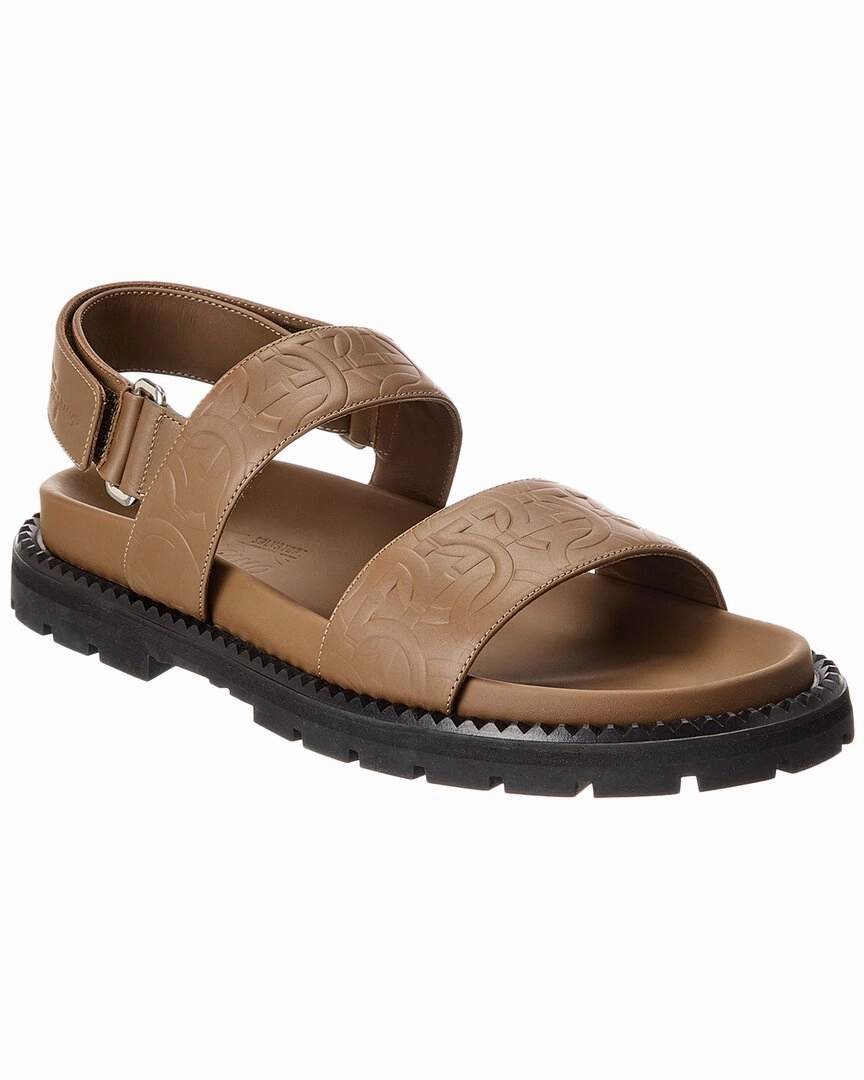 Ferragamo Notorius Leather Sandal Discount Mens Beach Sandals