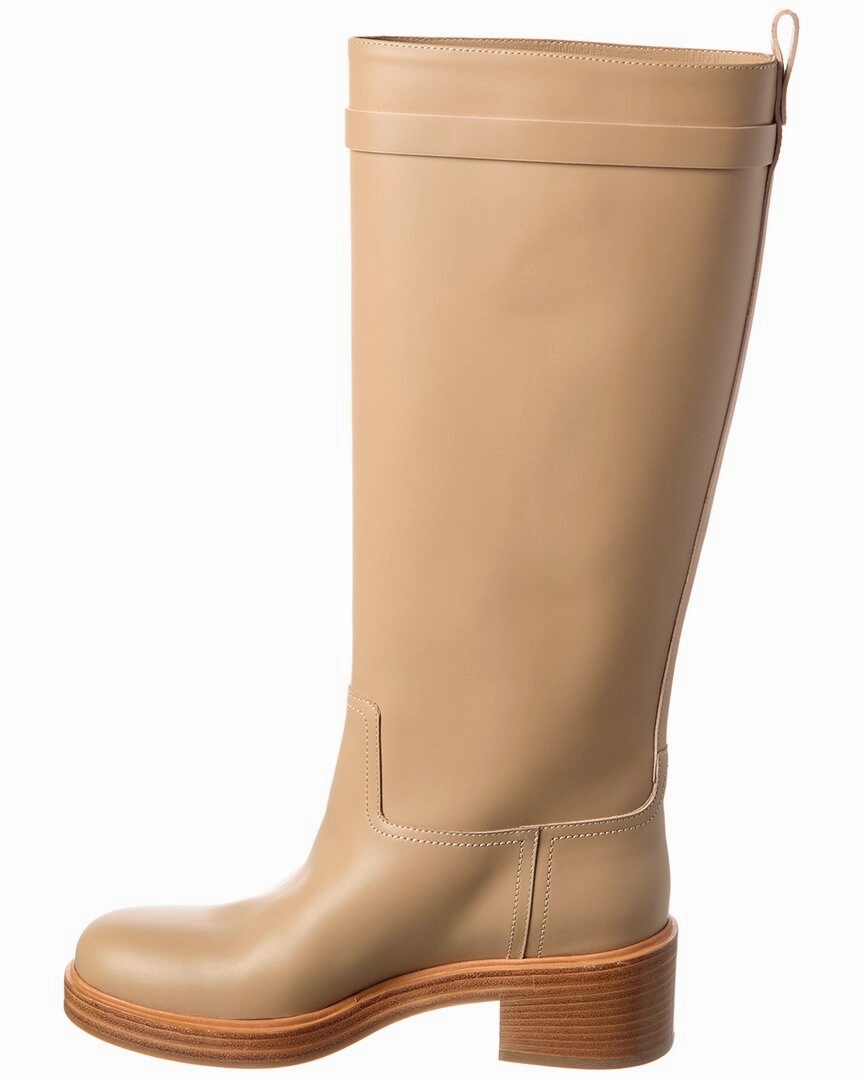 Ferragamo Vara Chain Leather Knee-High Boot