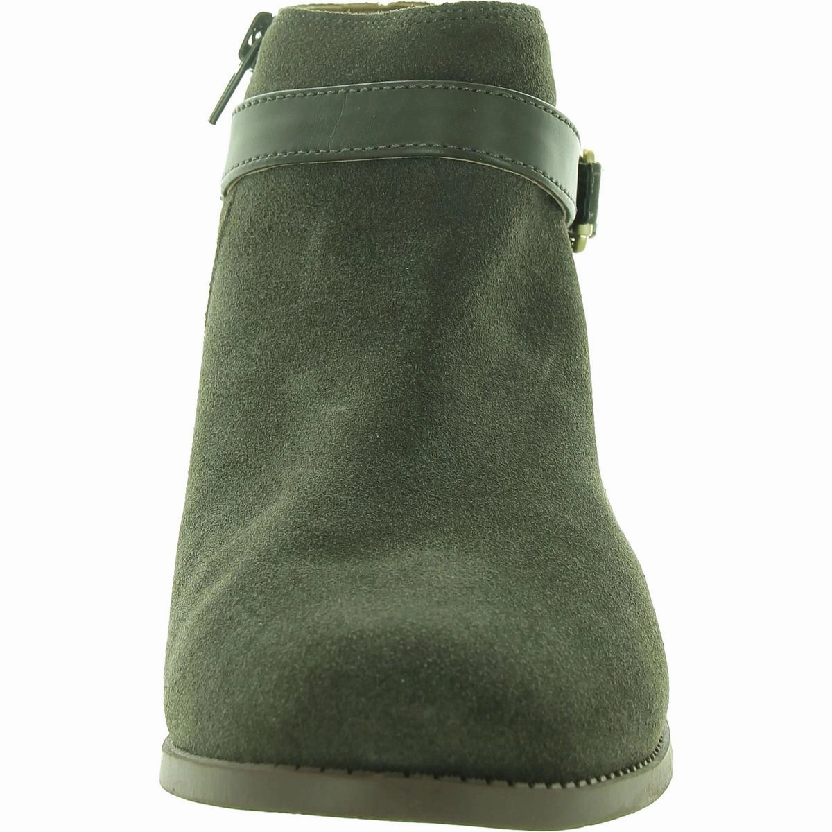 Finn Womens Zipper Block Heel Ankle Boots