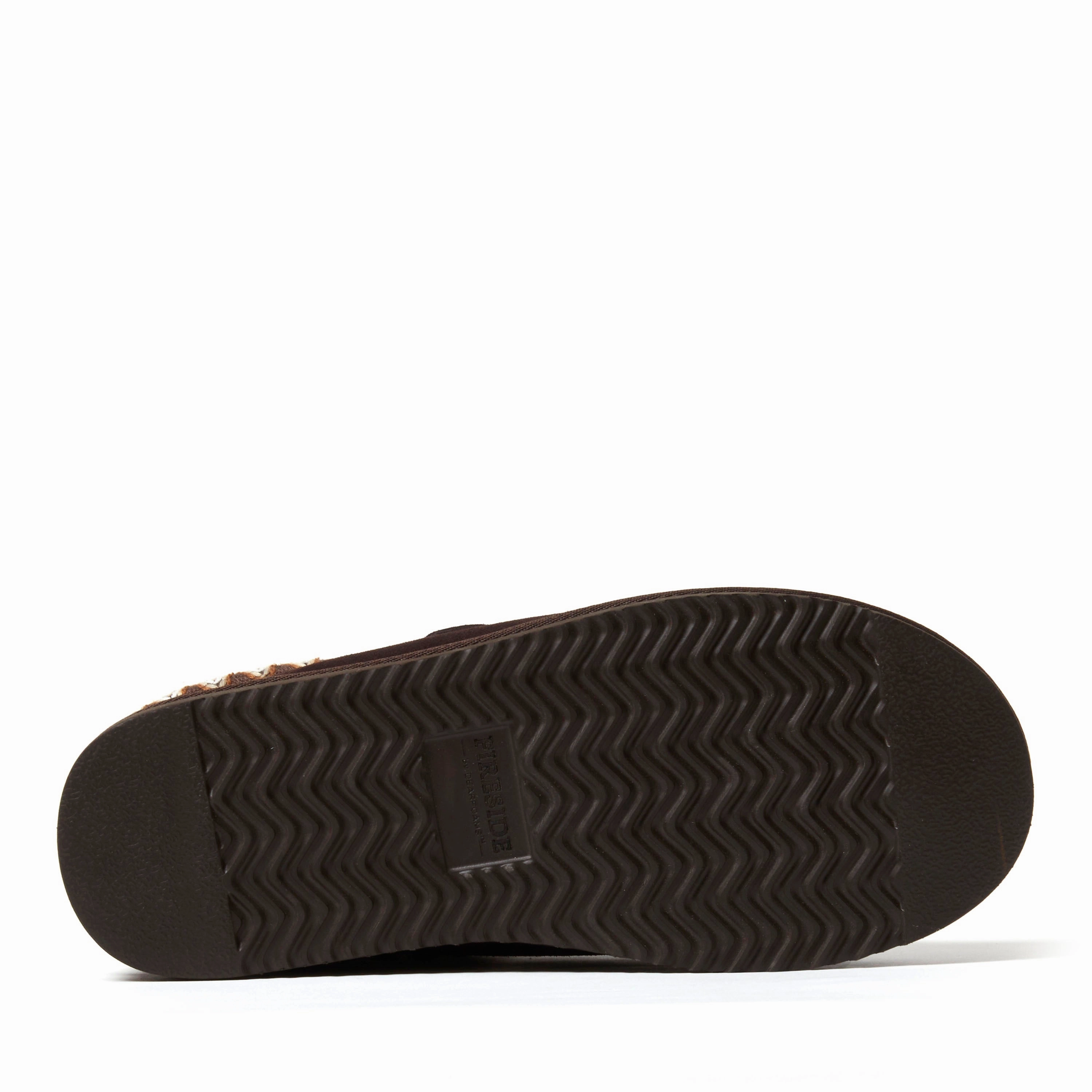 Fireside by Dearfoams Men's Grafton Genuine Shearling Clog Slipper with Taping