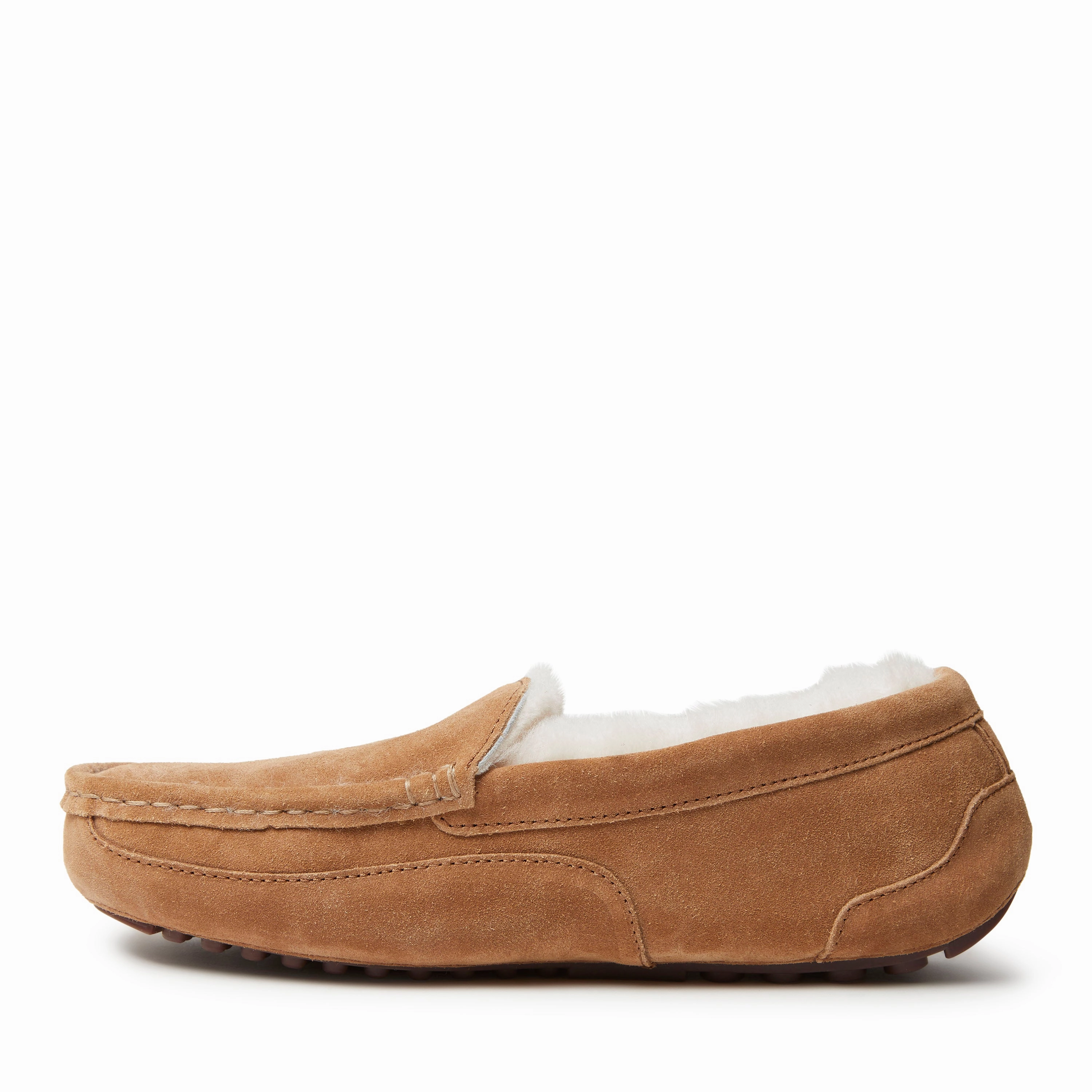 Fireside By Dearfoams Men's Melbourne Genuine Shearling Moccasin