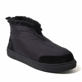 Fireside by Dearfoams Men's Shearling Warm Up Bootie Mens Slippers clearance sale