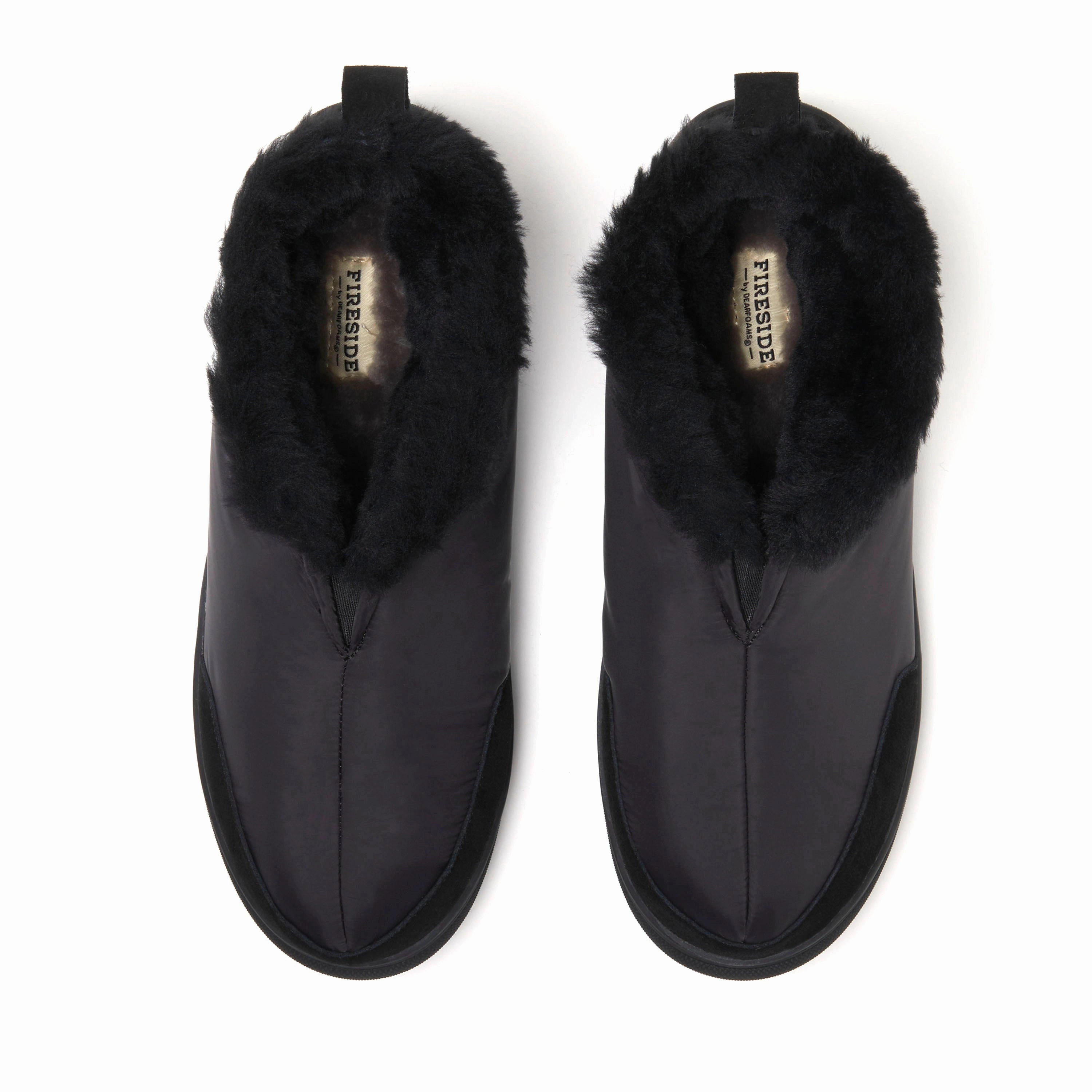 Fireside by Dearfoams Men's Shearling Warm Up Bootie