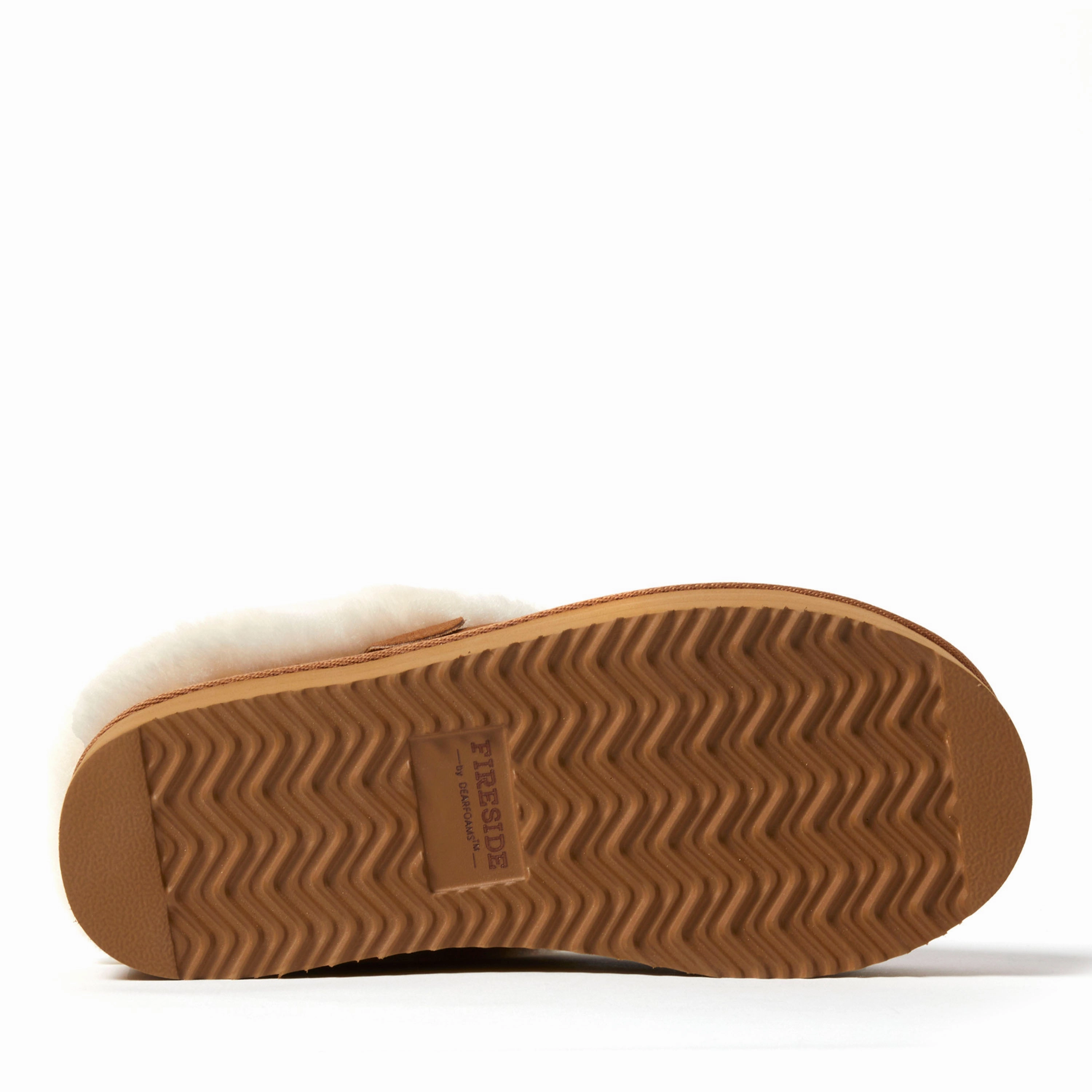 Fireside by Dearfoams Women's Bendigo Genuine Shearling Quilted Platform Clog